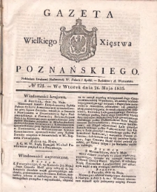 Gazeta Wielkiego Xięstwa Poznańskiego 1835.05.26 Nr121