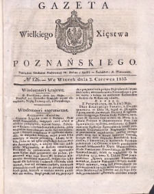 Gazeta Wielkiego Xięstwa Poznańskiego 1835.06.02 Nr126