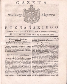 Gazeta Wielkiego Xięstwa Poznańskiego 1835.06.16 Nr137