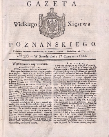 Gazeta Wielkiego Xięstwa Poznańskiego 1835.06.17 Nr138