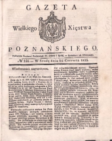 Gazeta Wielkiego Xięstwa Poznańskiego 1835.06.24 Nr144