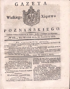 Gazeta Wielkiego Xięstwa Poznańskiego 1835.06.30 Nr149