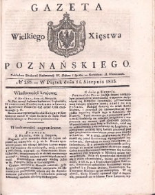 Gazeta Wielkiego Xięstwa Poznańskiego 1835.08.14 Nr188