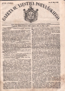 Gazeta Wielkiego Xięstwa Poznańskiego. 1849.05.27 Nr121