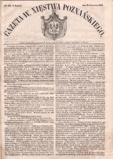 Gazeta Wielkiego Xięstwa Poznańskiego. 1849.06.23 Nr143