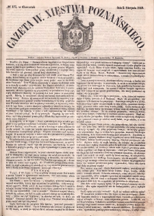 Gazeta Wielkiego Xięstwa Poznańskiego. 1849.08.02 Nr177