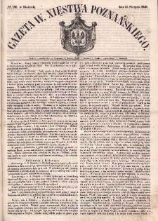 Gazeta Wielkiego Xięstwa Poznańskiego. 1849.08.12 Nr186