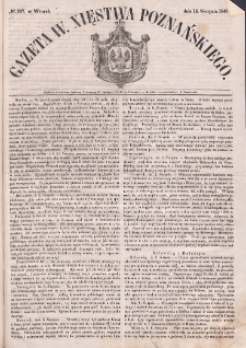 Gazeta Wielkiego Xięstwa Poznańskiego. 1849.08.14 Nr187