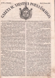 Gazeta Wielkiego Xięstwa Poznańskiego. 1849.08.19 Nr192