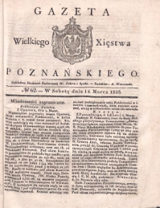 Gazeta Wielkiego Xięstwa Poznańskiego. 1835.03.14 Nr62