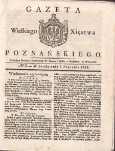 Gazeta Wielkiego Xięstwa Poznańskiego 1835.01.07 Nr5