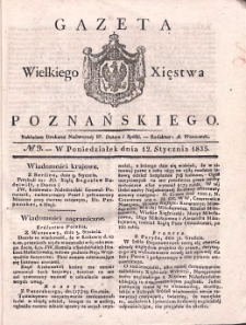 Gazeta Wielkiego Xięstwa Poznańskiego 1835.01.12 Nr9