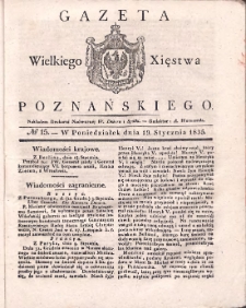 Gazeta Wielkiego Xięstwa Poznańskiego 1835.01.19 Nr15