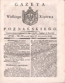 Gazeta Wielkiego Xięstwa Poznańskiego 1835.01.27 Nr22