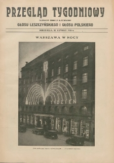 Przegląd Tygodniowy: bezpłatny dodatek ilustrowany Głosu Leszczyńskiego i Głosu Polskiego 1931.02.22