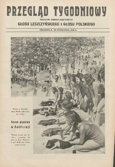 Przegląd Tygodniowy: bezpłatny dodatek ilustrowany Głosu Leszczyńskiego i Głosu Polskiego 1931.04.26
