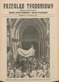 Przegląd Tygodniowy: bezpłatny dodatek ilustrowany Głosu Leszczyńskiego i Głosu Polskiego 1931.06.14