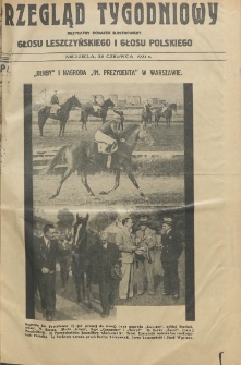 Przegląd Tygodniowy: bezpłatny dodatek ilustrowany Głosu Leszczyńskiego i Głosu Polskiego 1931.06.28