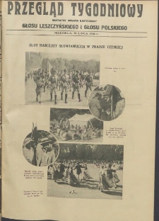 Przegląd Tygodniowy: bezpłatny dodatek ilustrowany Głosu Leszczyńskiego i Głosu Polskiego 1931.07.19