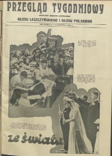 Przegląd Tygodniowy: bezpłatny dodatek ilustrowany Głosu Leszczyńskiego i Głosu Polskiego 1931.08.09