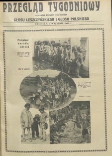 Przegląd Tygodniowy: bezpłatny dodatek ilustrowany Głosu Leszczyńskiego i Głosu Polskiego 1931.09.06