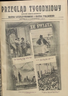 Przegląd Tygodniowy: bezpłatny dodatek ilustrowany Głosu Leszczyńskiego i Głosu Polskiego 1931.10.11