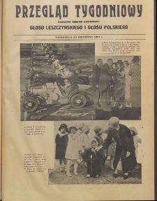 Przegląd Tygodniowy: bezpłatny dodatek ilustrowany Głosu Leszczyńskiego i Głosu Polskiego 1931.12.20