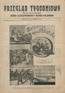 Przegląd Tygodniowy: bezpłatny dodatek ilustrowany Głosu Leszczyńskiego i Głosu Polskiego 1932.01.03