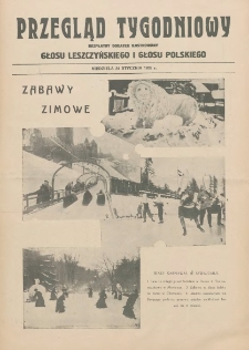 Przegląd Tygodniowy: bezpłatny dodatek ilustrowany Głosu Leszczyńskiego i Głosu Polskiego 1932.01.31