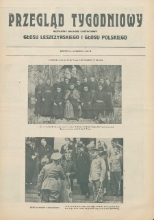 Przegląd Tygodniowy: bezpłatny dodatek ilustrowany Głosu Leszczyńskiego i Głosu Polskiego 1932.03.20