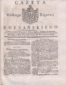 Gazeta Wielkiego Xięstwa Poznańskiego 1835.09.15 Nr215