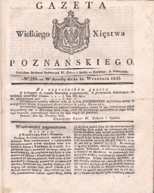 Gazeta Wielkiego Xięstwa Poznańskiego 1835.09.16 Nr216