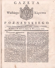 Gazeta Wielkiego Xięstwa Poznańskiego 1835.09.19 Nr219