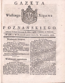 Gazeta Wielkiego Xięstwa Poznańskiego 1835.09.21 Nr220