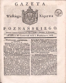 Gazeta Wielkiego Xięstwa Poznańskiego 1835.10.01 Nr229