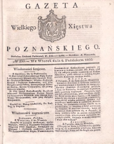 Gazeta Wielkiego Xięstwa Poznańskiego 1835.10.06 Nr233