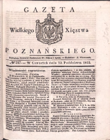 Gazeta Wielkiego Xięstwa Poznańskiego 1835.10.22 Nr247