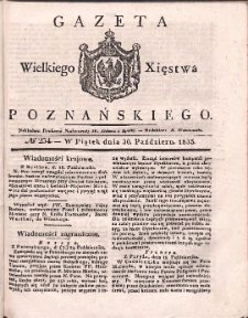 Gazeta Wielkiego Xięstwa Poznańskiego 1835.10.30 Nr254