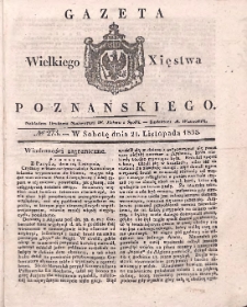 Gazeta Wielkiego Xięstwa Poznańskiego 1835.11.21 Nr273