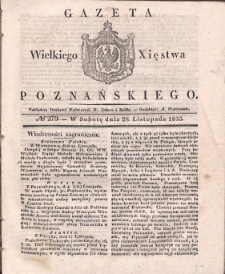 Gazeta Wielkiego Xięstwa Poznańskiego 1835.11.28 Nr279