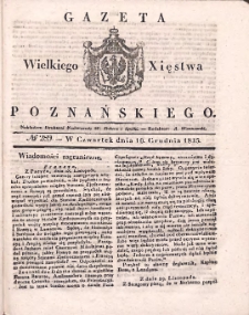 Gazeta Wielkiego Xięstwa Poznańskiego 1835.12.10 Nr289