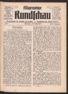 Allgemeine Rundschau: Wochenschrift für Politik und Kultur 1927.03.26 Jg. 24 Nr12