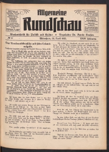 Allgemeine Rundschau: Wochenschrift f&uuml;r Politik und Kultur 1927.04.30 Jg. 24 Nr17
