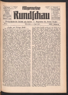 Allgemeine Rundschau: Wochenschrift für Politik und Kultur 1927.06.04 Jg. 24 Nr22