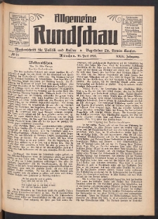 Allgemeine Rundschau: Wochenschrift für Politik und Kultur 1927.06.11 Jg. 24 Nr23