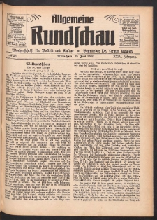 Allgemeine Rundschau: Wochenschrift für Politik und Kultur 1927.06.25 Jg. 24 Nr25