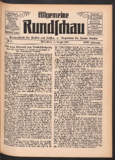 Allgemeine Rundschau: Wochenschrift f&uuml;r Politik und Kultur 1927.08.06 Jg. 24 Nr31