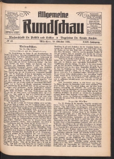 Allgemeine Rundschau: Wochenschrift f&uuml;r Politik und Kultur 1927.10.29 Jg. 24 Nr43
