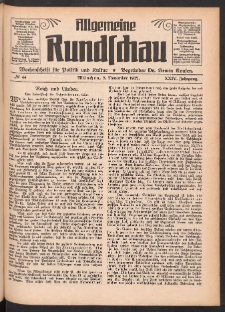 Allgemeine Rundschau: Wochenschrift f&uuml;r Politik und Kultur 1927.11.05 Jg. 24 Nr44