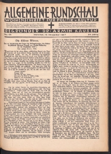 Allgemeine Rundschau: Wochenschrift für Politik und Kultur 1927.11.19 Jg. 24 Nr46